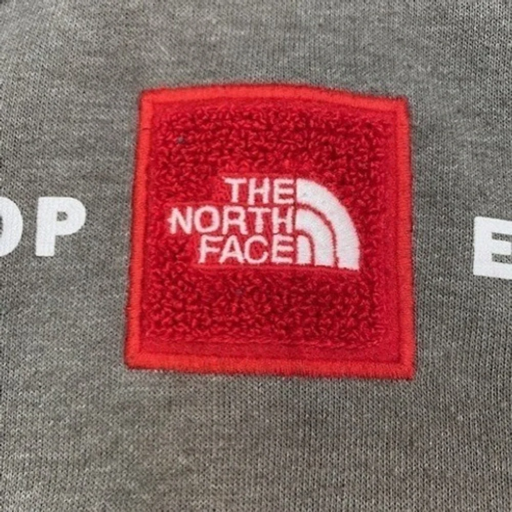 The North Face Mens‎ Hoodie Gray Never Stop Exploring Graphic Pullover Size L